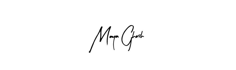 Create a beautiful signature design for name Maya Ghosh. With this signature (Arty Signature) fonts, you can make a handwritten signature for free. Maya Ghosh signature style 8 images and pictures png