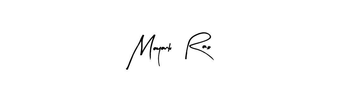Arty Signature is a professional signature style that is perfect for those who want to add a touch of class to their signature. It is also a great choice for those who want to make their signature more unique. Get Mayank  Rao name to fancy signature for free. Mayank  Rao signature style 8 images and pictures png