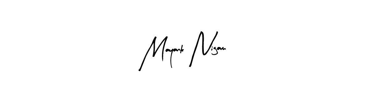 Design your own signature with our free online signature maker. With this signature software, you can create a handwritten (Arty Signature) signature for name Mayank Nigam. Mayank Nigam signature style 8 images and pictures png