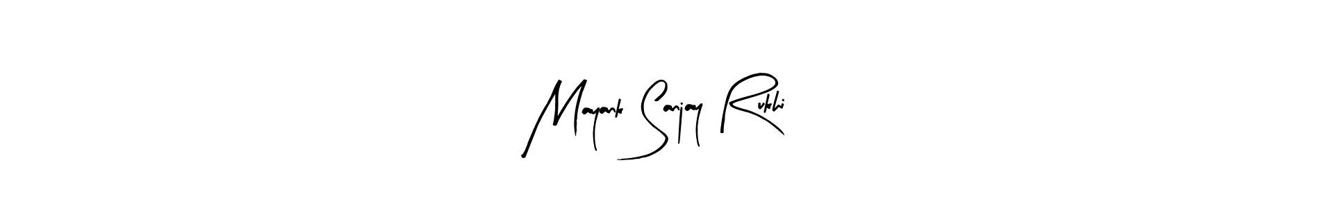 Mayank Sanjay Rukhi stylish signature style. Best Handwritten Sign (Arty Signature) for my name. Handwritten Signature Collection Ideas for my name Mayank Sanjay Rukhi. Mayank Sanjay Rukhi signature style 8 images and pictures png