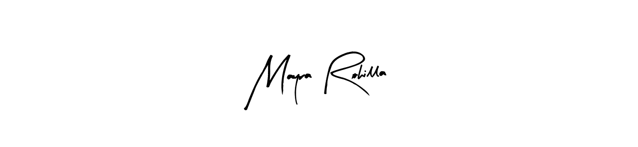 Create a beautiful signature design for name Mayra Rohilla. With this signature (Arty Signature) fonts, you can make a handwritten signature for free. Mayra Rohilla signature style 8 images and pictures png