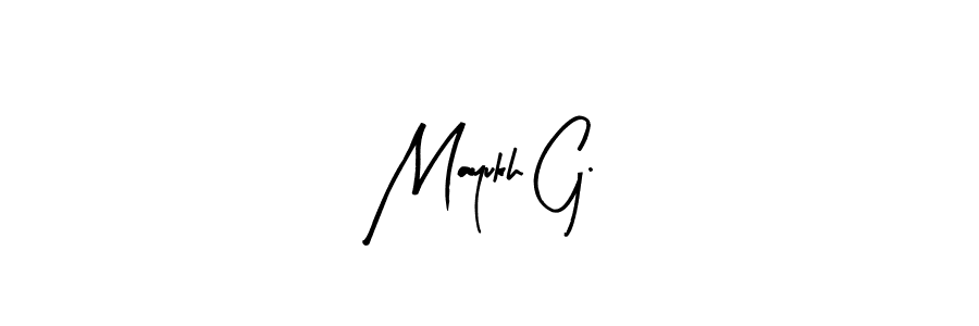Use a signature maker to create a handwritten signature online. With this signature software, you can design (Arty Signature) your own signature for name Mayukh G.. Mayukh G. signature style 8 images and pictures png