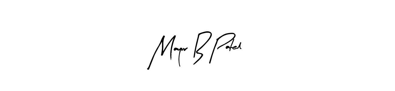 The best way (Arty Signature) to make a short signature is to pick only two or three words in your name. The name Mayur B Patel include a total of six letters. For converting this name. Mayur B Patel signature style 8 images and pictures png