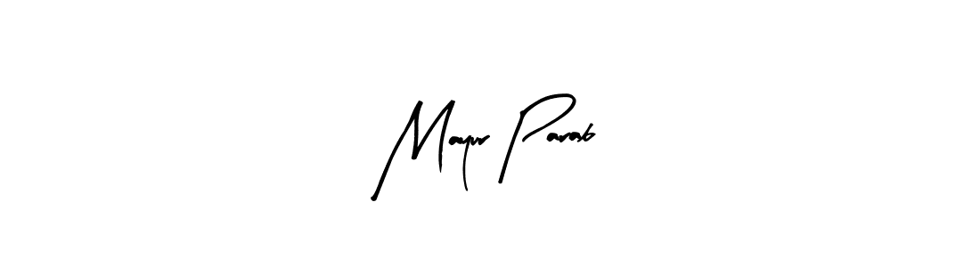 How to make Mayur Parab name signature. Use Arty Signature style for creating short signs online. This is the latest handwritten sign. Mayur Parab signature style 8 images and pictures png