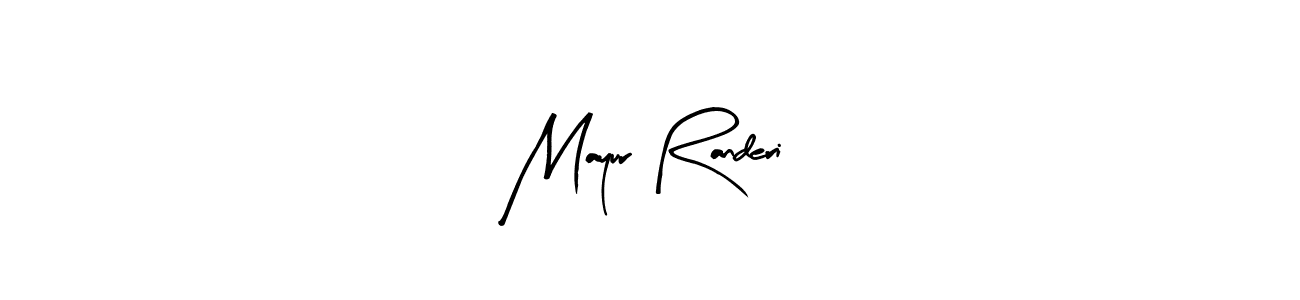 if you are searching for the best signature style for your name Mayur Randeri. so please give up your signature search. here we have designed multiple signature styles  using Arty Signature. Mayur Randeri signature style 8 images and pictures png