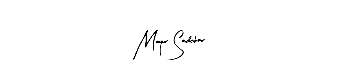 How to make Mayur Sadekar name signature. Use Arty Signature style for creating short signs online. This is the latest handwritten sign. Mayur Sadekar signature style 8 images and pictures png