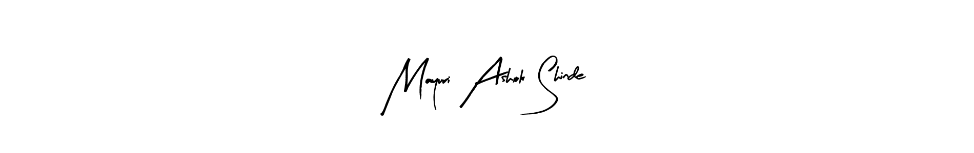 Create a beautiful signature design for name Mayuri Ashok Shinde. With this signature (Arty Signature) fonts, you can make a handwritten signature for free. Mayuri Ashok Shinde signature style 8 images and pictures png
