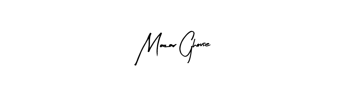 Arty Signature is a professional signature style that is perfect for those who want to add a touch of class to their signature. It is also a great choice for those who want to make their signature more unique. Get Mazar Ghouse name to fancy signature for free. Mazar Ghouse signature style 8 images and pictures png