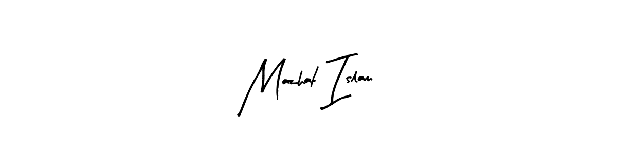 Design your own signature with our free online signature maker. With this signature software, you can create a handwritten (Arty Signature) signature for name Mazhat Islam. Mazhat Islam signature style 8 images and pictures png