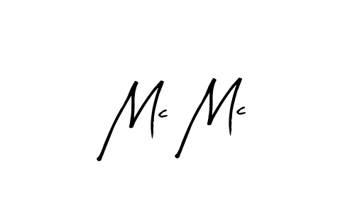 Make a beautiful signature design for name Mc Mc. With this signature (Arty Signature) style, you can create a handwritten signature for free. Mc Mc signature style 8 images and pictures png