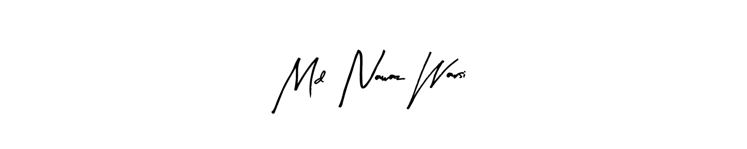 You can use this online signature creator to create a handwritten signature for the name Md  Nawaz Warsi. This is the best online autograph maker. Md  Nawaz Warsi signature style 8 images and pictures png