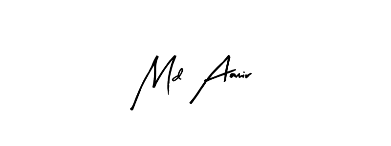 Arty Signature is a professional signature style that is perfect for those who want to add a touch of class to their signature. It is also a great choice for those who want to make their signature more unique. Get Md Aamir name to fancy signature for free. Md Aamir signature style 8 images and pictures png