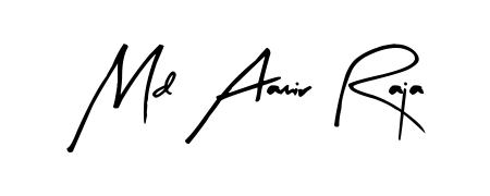 The Arty Signature signature style provides a bold statement for name Md Aamir Raja. Designed for business owners, executives, and leaders. Md Aamir Raja signature style 8 images and pictures png