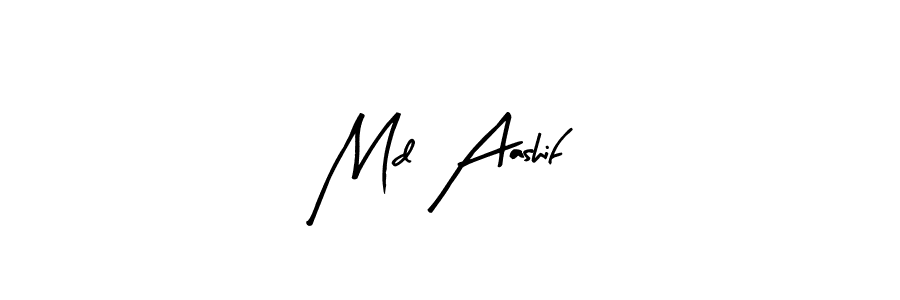 Create a beautiful signature design for name Md Aashif. With this signature (Arty Signature) fonts, you can make a handwritten signature for free. Md Aashif signature style 8 images and pictures png