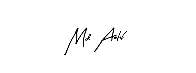 You should practise on your own different ways (Arty Signature) to write your name (Md Aatif) in signature. don't let someone else do it for you. Md Aatif signature style 8 images and pictures png