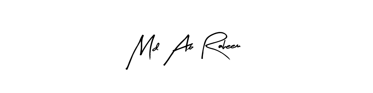 How to make Md Ab Raheem name signature. Use Arty Signature style for creating short signs online. This is the latest handwritten sign. Md Ab Raheem signature style 8 images and pictures png