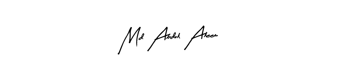 How to make Md Abdul Aleem name signature. Use Arty Signature style for creating short signs online. This is the latest handwritten sign. Md Abdul Aleem signature style 8 images and pictures png