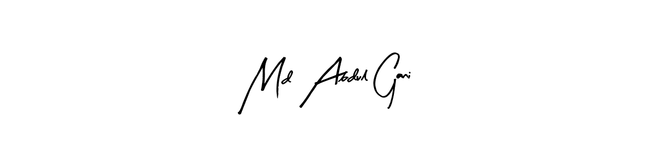 Create a beautiful signature design for name Md Abdul Gani. With this signature (Arty Signature) fonts, you can make a handwritten signature for free. Md Abdul Gani signature style 8 images and pictures png