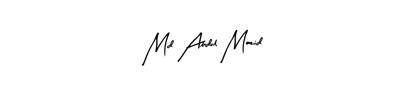 How to make Md Abdul Mazid name signature. Use Arty Signature style for creating short signs online. This is the latest handwritten sign. Md Abdul Mazid signature style 8 images and pictures png