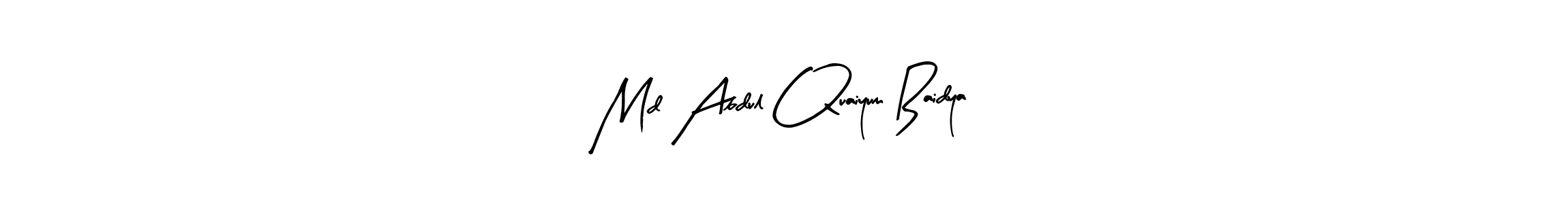 Create a beautiful signature design for name Md Abdul Quaiyum Baidya. With this signature (Arty Signature) fonts, you can make a handwritten signature for free. Md Abdul Quaiyum Baidya signature style 8 images and pictures png