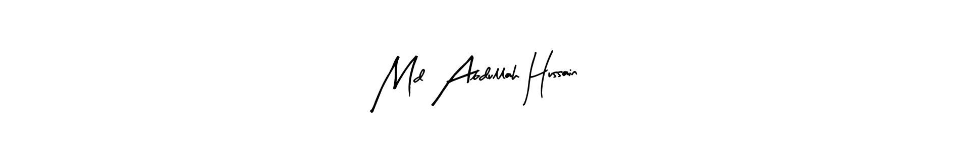 Make a beautiful signature design for name Md Abdullah Hussain. With this signature (Arty Signature) style, you can create a handwritten signature for free. Md Abdullah Hussain signature style 8 images and pictures png