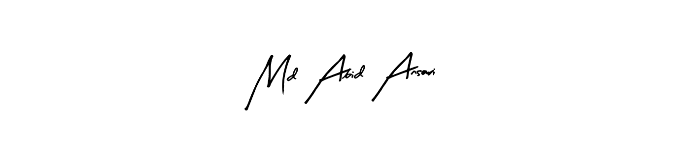 Use a signature maker to create a handwritten signature online. With this signature software, you can design (Arty Signature) your own signature for name Md Abid Ansari. Md Abid Ansari signature style 8 images and pictures png