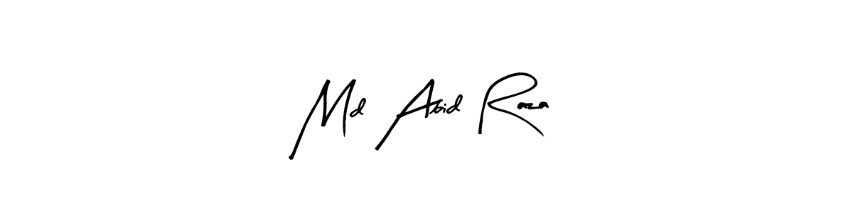 Arty Signature is a professional signature style that is perfect for those who want to add a touch of class to their signature. It is also a great choice for those who want to make their signature more unique. Get Md Abid Raza name to fancy signature for free. Md Abid Raza signature style 8 images and pictures png