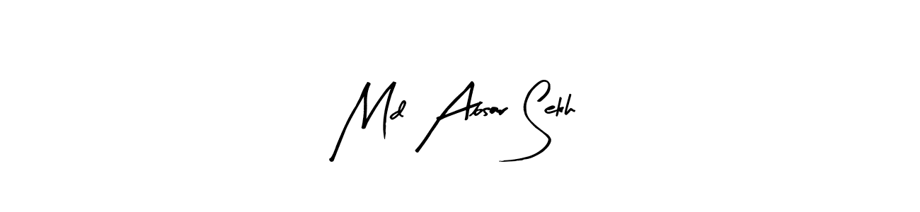 Create a beautiful signature design for name Md Absar Sekh. With this signature (Arty Signature) fonts, you can make a handwritten signature for free. Md Absar Sekh signature style 8 images and pictures png