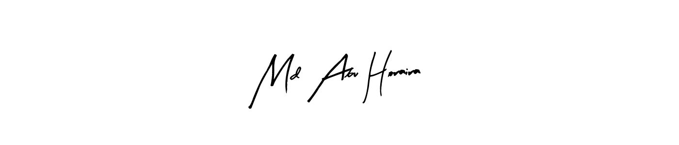 Arty Signature is a professional signature style that is perfect for those who want to add a touch of class to their signature. It is also a great choice for those who want to make their signature more unique. Get Md Abu Horaira name to fancy signature for free. Md Abu Horaira signature style 8 images and pictures png