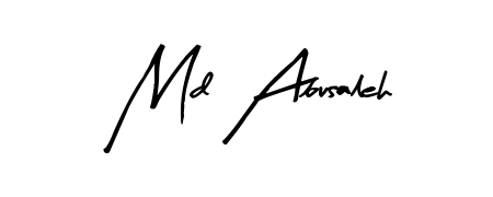 The Arty Signature font transforms the name Md Abusaleh into an executive sign with sharp precision and distinguished character. Md Abusaleh signature style 8 images and pictures png