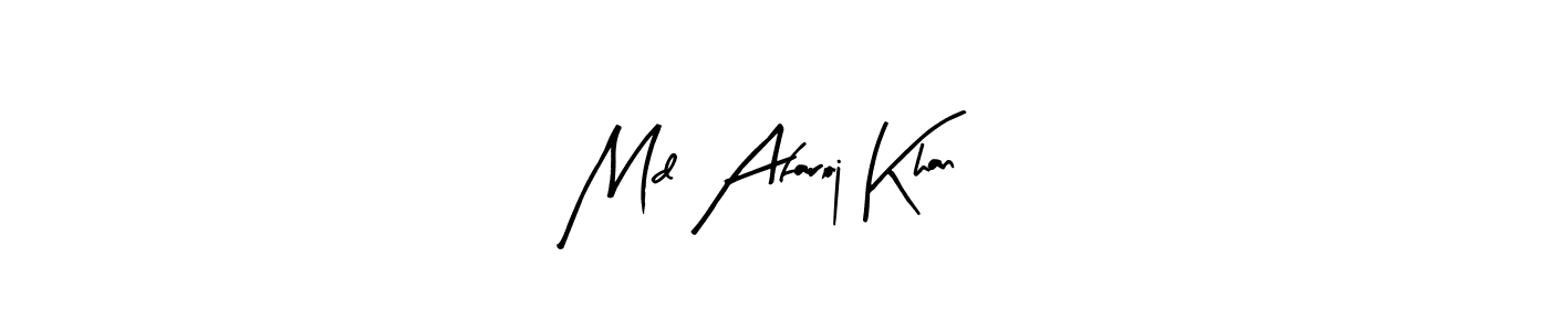 The best way (Arty Signature) to make a short signature is to pick only two or three words in your name. The name Md Afaroj Khan include a total of six letters. For converting this name. Md Afaroj Khan signature style 8 images and pictures png