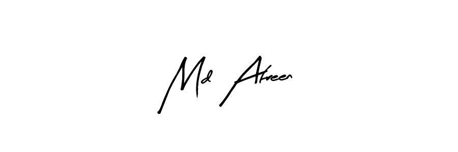 How to make Md Afreen signature? Arty Signature is a professional autograph style. Create handwritten signature for Md Afreen name. Md Afreen signature style 8 images and pictures png