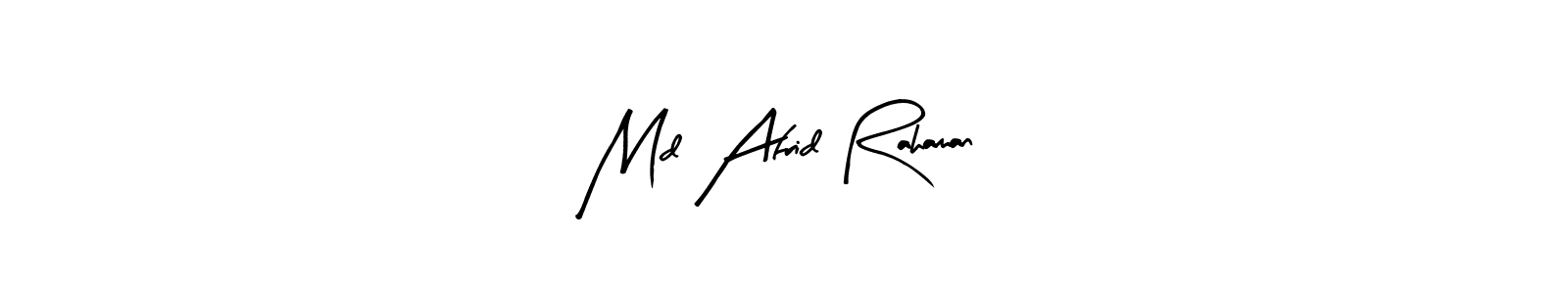 How to make Md Afrid Rahaman signature? Arty Signature is a professional autograph style. Create handwritten signature for Md Afrid Rahaman name. Md Afrid Rahaman signature style 8 images and pictures png