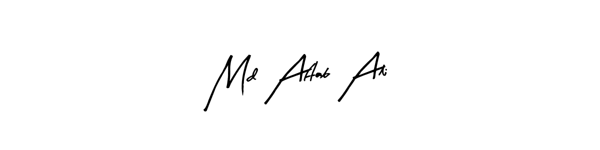You can use this online signature creator to create a handwritten signature for the name Md Aftab Ali. This is the best online autograph maker. Md Aftab Ali signature style 8 images and pictures png