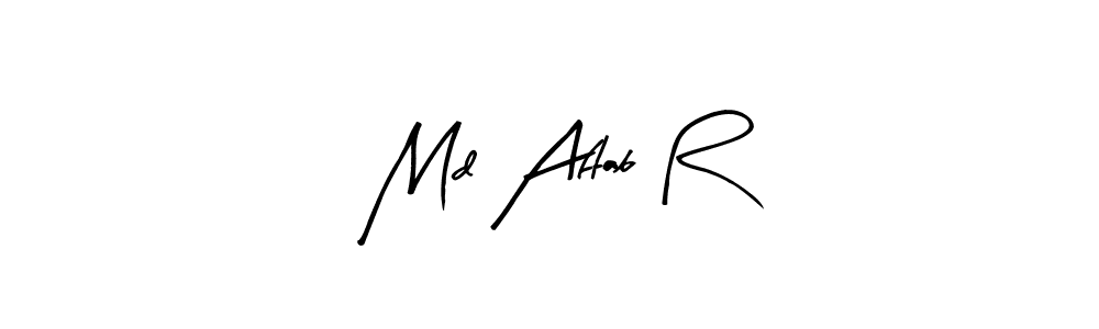 Similarly Arty Signature is the best handwritten signature design. Signature creator online .You can use it as an online autograph creator for name Md Aftab R. Md Aftab R signature style 8 images and pictures png