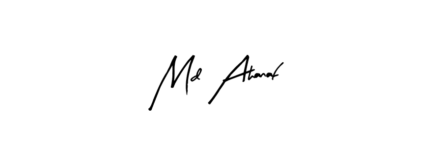 Make a beautiful signature design for name Md Ahanaf. With this signature (Arty Signature) style, you can create a handwritten signature for free. Md Ahanaf signature style 8 images and pictures png