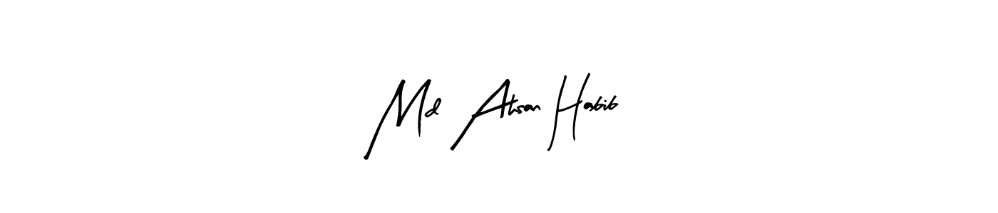Md Ahsan Habib stylish signature style. Best Handwritten Sign (Arty Signature) for my name. Handwritten Signature Collection Ideas for my name Md Ahsan Habib. Md Ahsan Habib signature style 8 images and pictures png