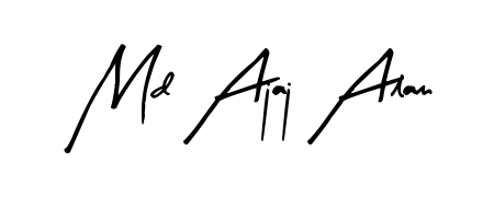 You should practise on your own different ways (Arty Signature) to write your name (Md Ajaj Alam) in signature. Don't let someone else do it for you. Md Ajaj Alam signature style 8 images and pictures png