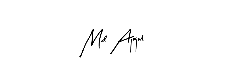 Arty Signature is a professional signature style that is perfect for those who want to add a touch of class to their signature. It is also a great choice for those who want to make their signature more unique. Get Md Ajajul name to fancy signature for free. Md Ajajul signature style 8 images and pictures png