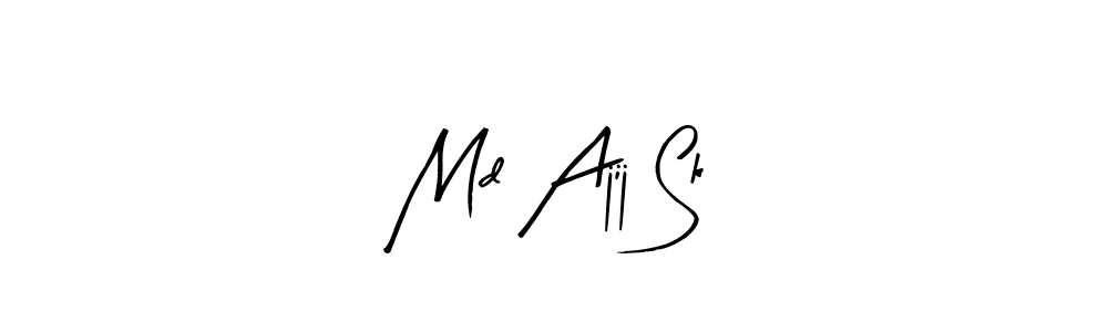You can use this online signature creator to create a handwritten signature for the name Md Ajij Sk. This is the best online autograph maker. Md Ajij Sk signature style 8 images and pictures png