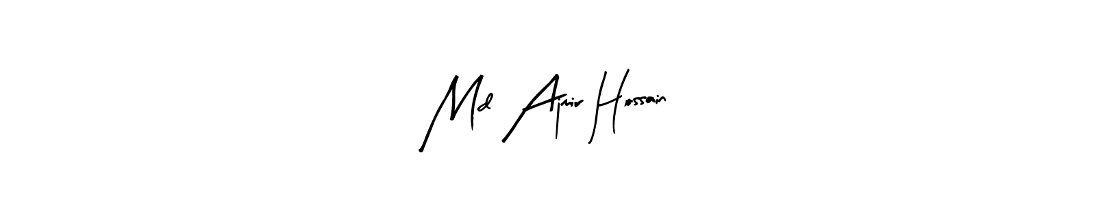 The best way (Arty Signature) to make a short signature is to pick only two or three words in your name. The name Md Ajmir Hossain include a total of six letters. For converting this name. Md Ajmir Hossain signature style 8 images and pictures png