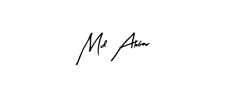 Create a beautiful signature design for name Md Akbar. With this signature (Arty Signature) fonts, you can make a handwritten signature for free. Md Akbar signature style 8 images and pictures png