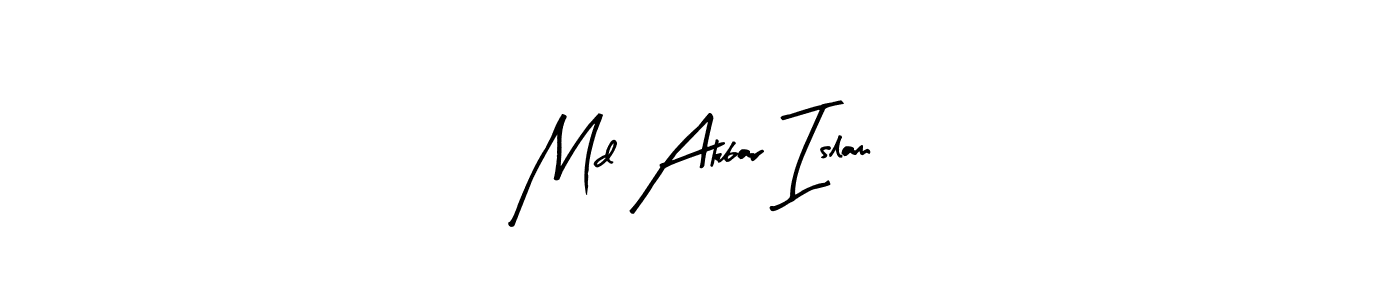 Design your own signature with our free online signature maker. With this signature software, you can create a handwritten (Arty Signature) signature for name Md Akbar Islam. Md Akbar Islam signature style 8 images and pictures png