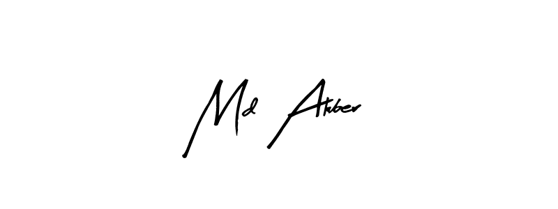 Md Akber stylish signature style. Best Handwritten Sign (Arty Signature) for my name. Handwritten Signature Collection Ideas for my name Md Akber. Md Akber signature style 8 images and pictures png