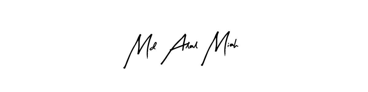 Use a signature maker to create a handwritten signature online. With this signature software, you can design (Arty Signature) your own signature for name Md Alal Miah. Md Alal Miah signature style 8 images and pictures png