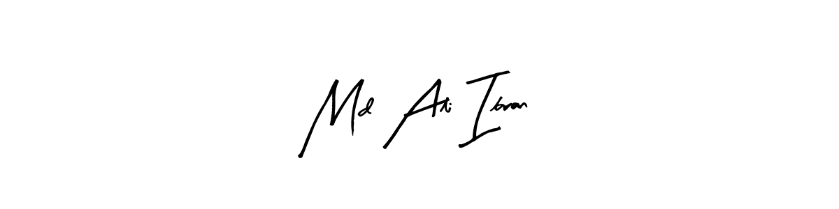 Create a beautiful signature design for name Md Ali Ibran. With this signature (Arty Signature) fonts, you can make a handwritten signature for free. Md Ali Ibran signature style 8 images and pictures png