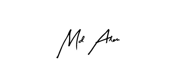 Design your own signature with our free online signature maker. With this signature software, you can create a handwritten (Arty Signature) signature for name Md Alom. Md Alom signature style 8 images and pictures png