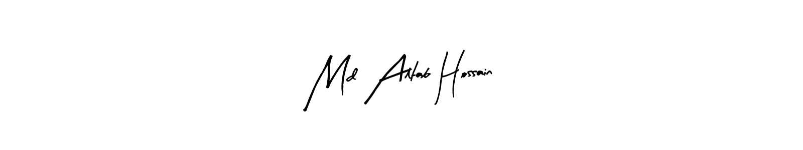 How to make Md Altab Hossain name signature. Use Arty Signature style for creating short signs online. This is the latest handwritten sign. Md Altab Hossain signature style 8 images and pictures png