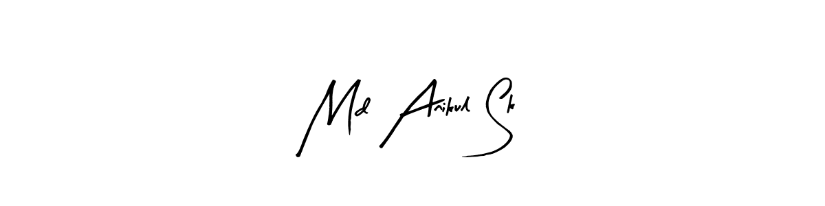 Create a beautiful signature design for name Md Anikul Sk. With this signature (Arty Signature) fonts, you can make a handwritten signature for free. Md Anikul Sk signature style 8 images and pictures png
