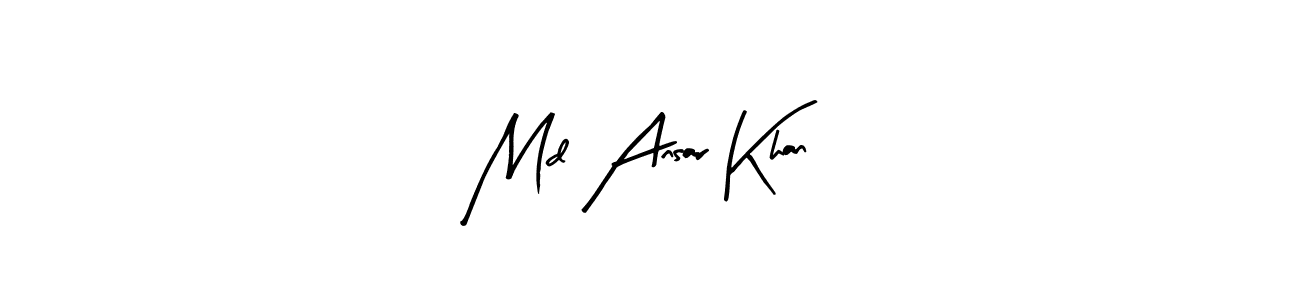 Create a beautiful signature design for name Md Ansar Khan. With this signature (Arty Signature) fonts, you can make a handwritten signature for free. Md Ansar Khan signature style 8 images and pictures png